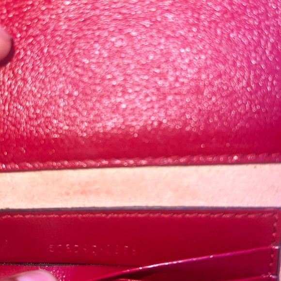 Gucci Rajah Mini Leather Shoulder Bag In Red -Authentic - Picture 6 of 6